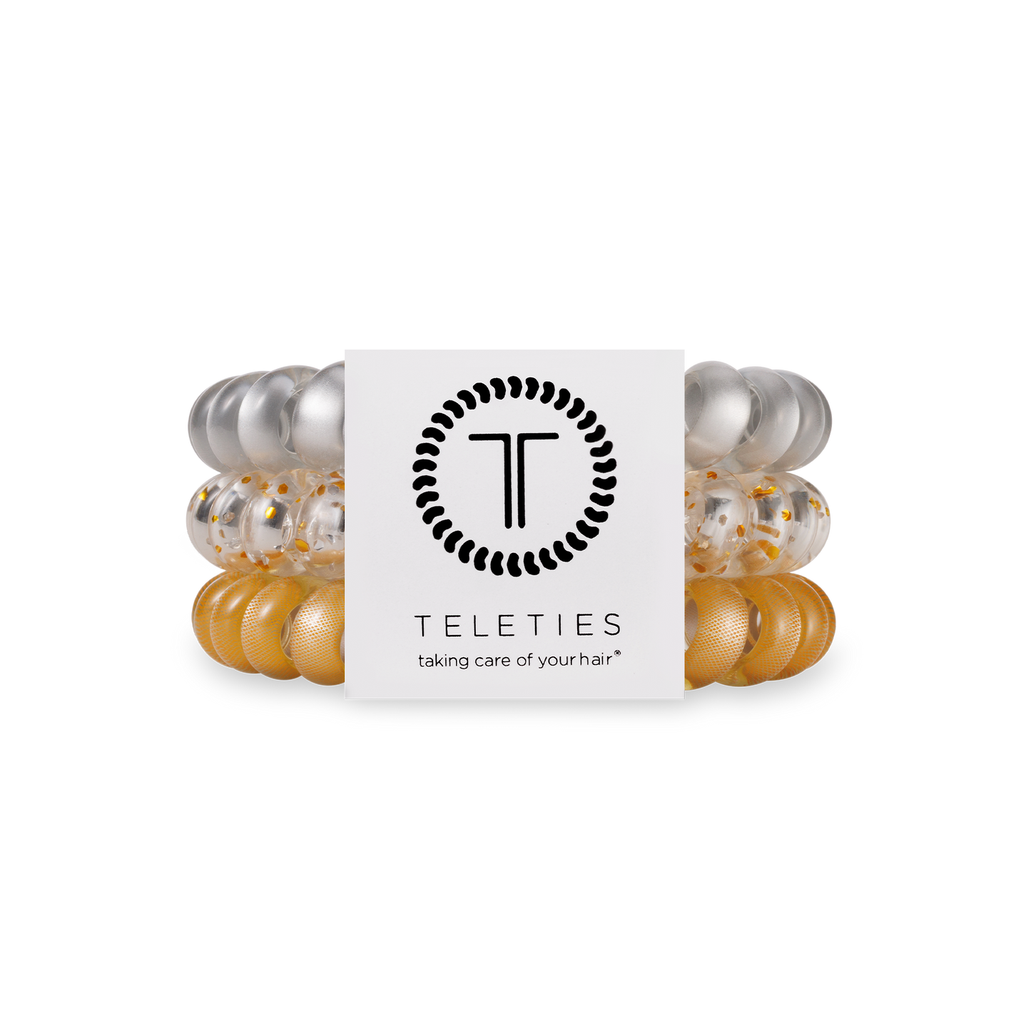 TELETIES - Spiral Hair Coils | Large | Starstruck Hair Ties