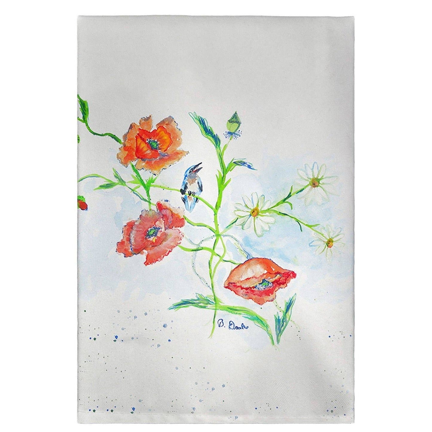 Betsy Drake Interiors - Poppies & Daisies Guest Towel