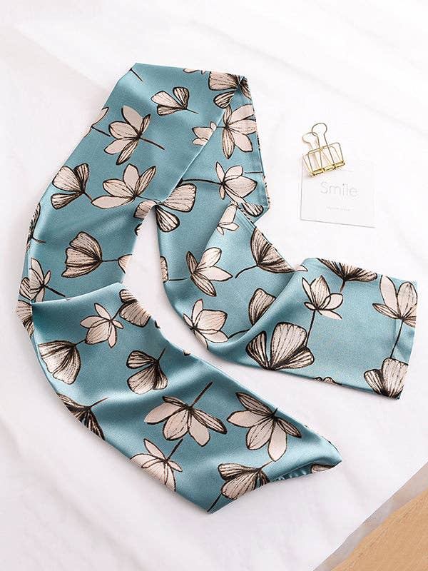 UZ Wholesale Store - Floral Printed Sun Protection Shawl&Scarf: BLUE GREEN / One_size