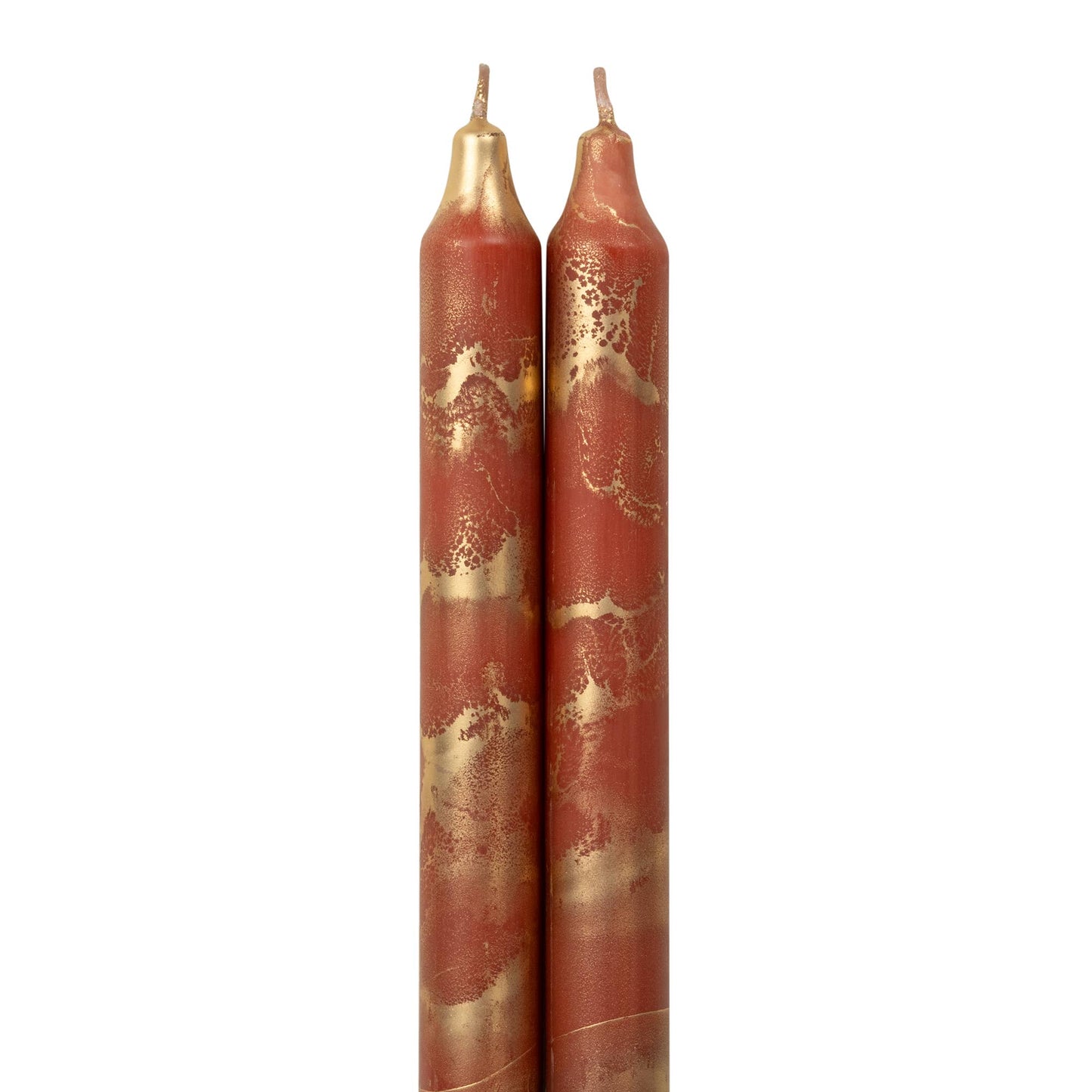 Northern Lights - 12" Decorative Taper Candles 2pk: Bordeaux w/ Gold