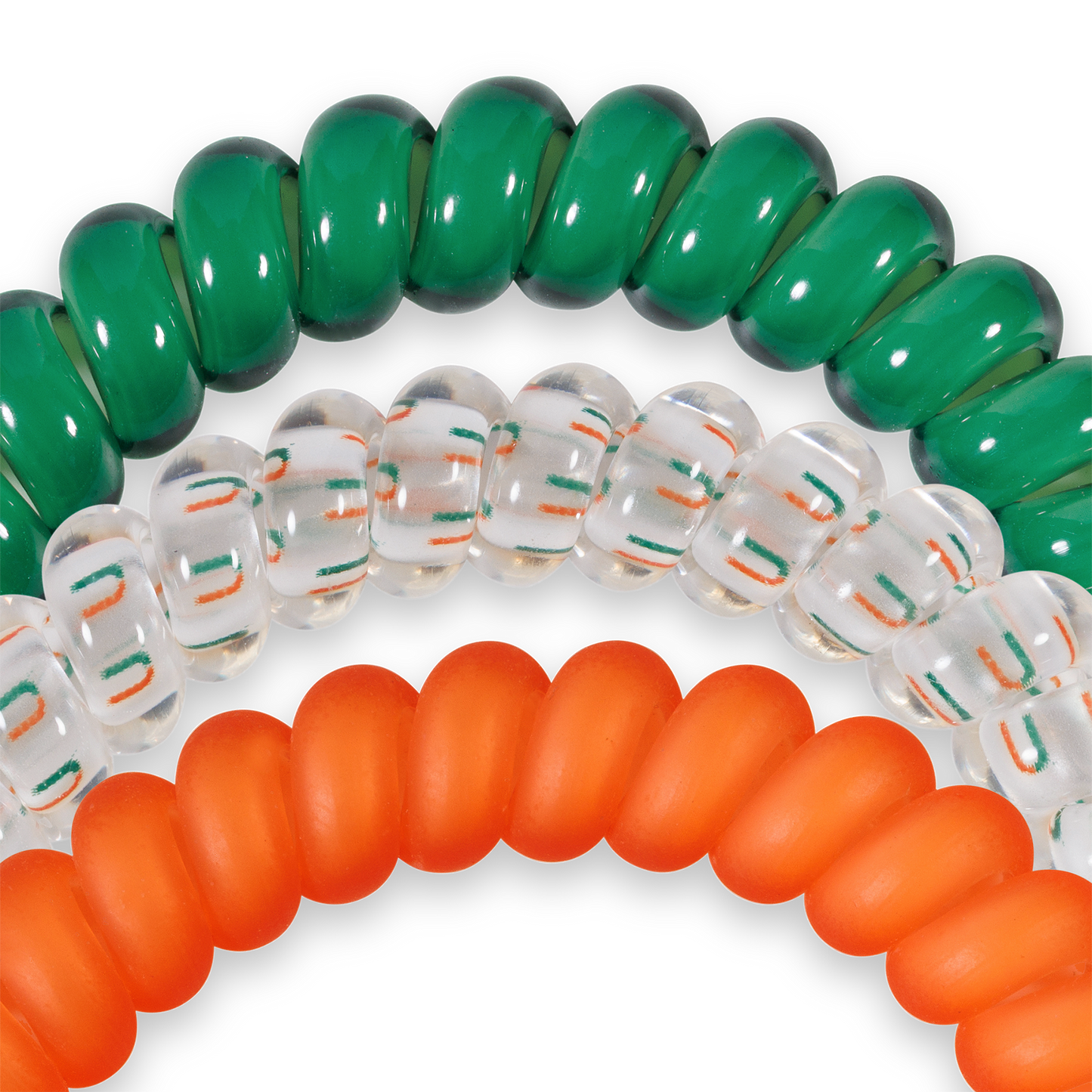 TELETIES - Spiral Hair Coils | Small | Go Canes! Hair Ties