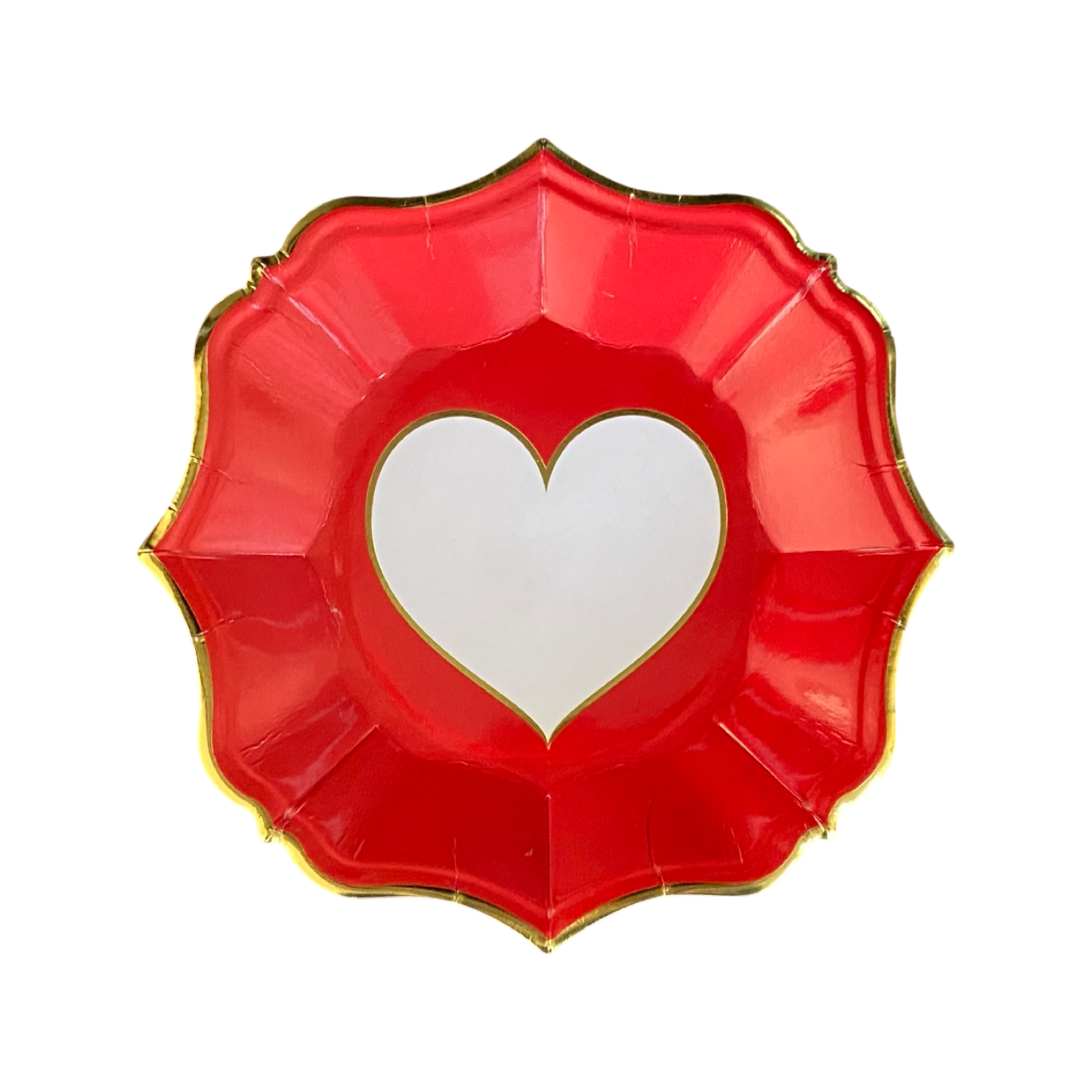 Eid Creations - 8 Love Dessert Plates Red