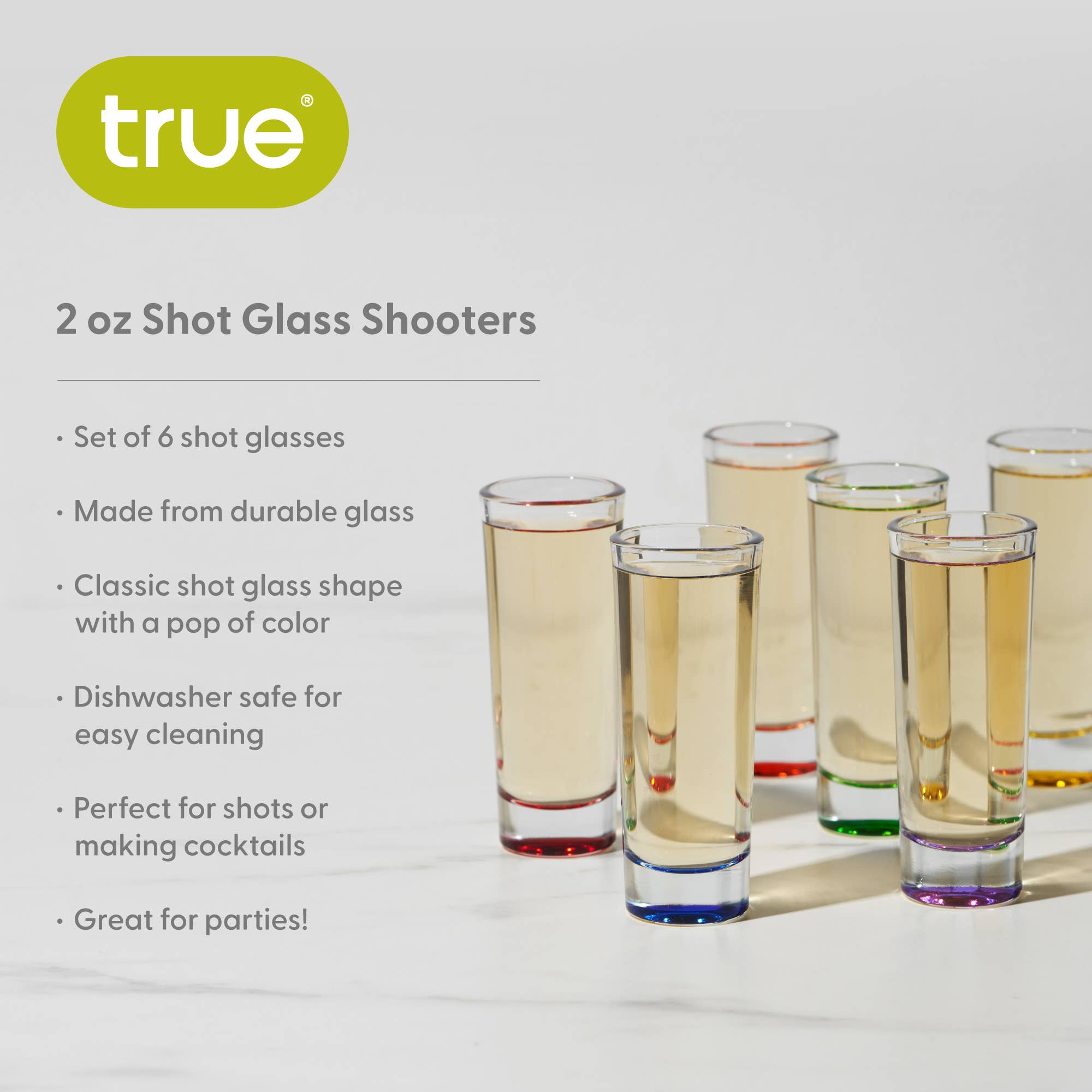 Shooter Multi-Colored Glass Shot Glasses - Thumbnail 5