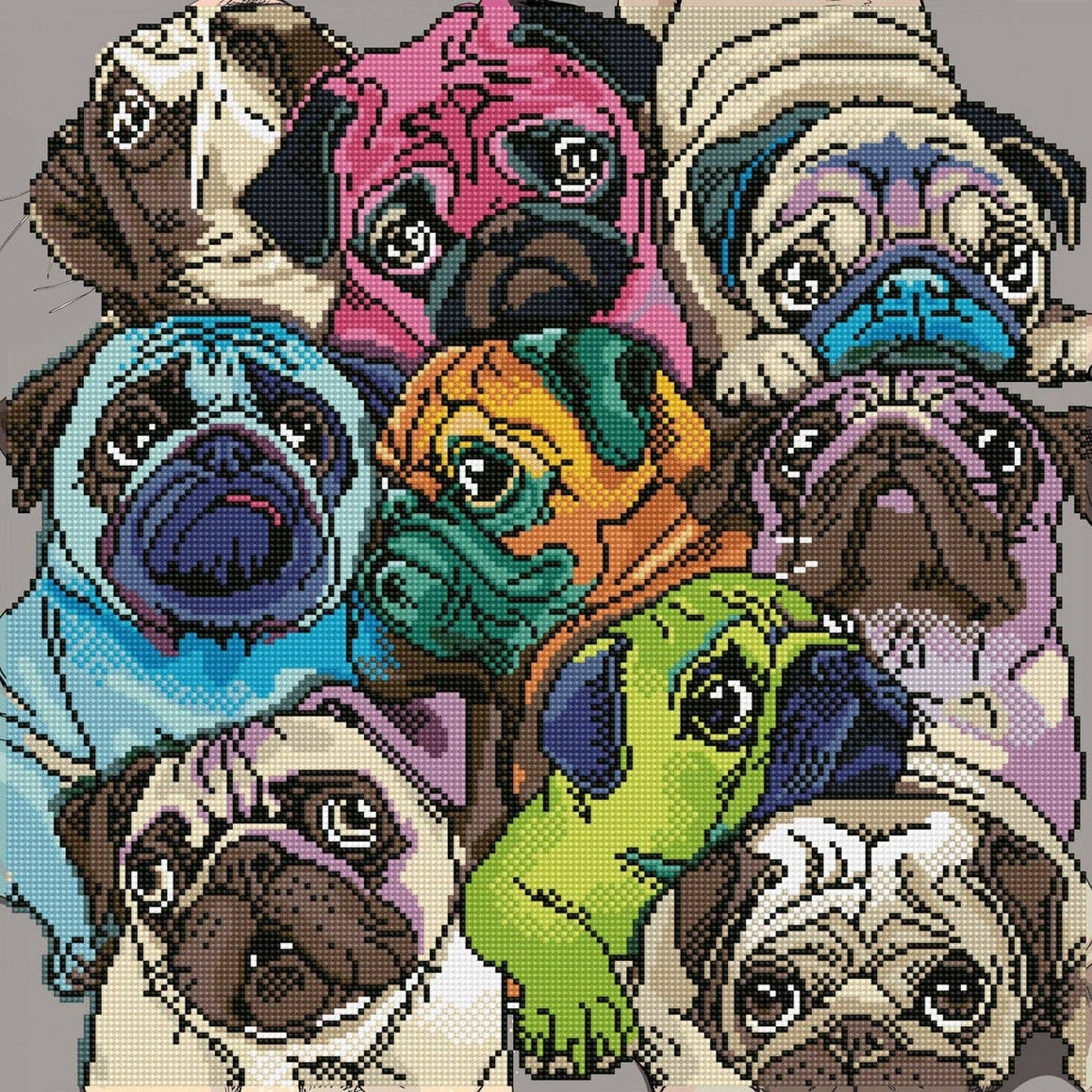 DIAMOND DOTZ® - Diamond Dotz World of Pugs - 20.3" x 20.3"