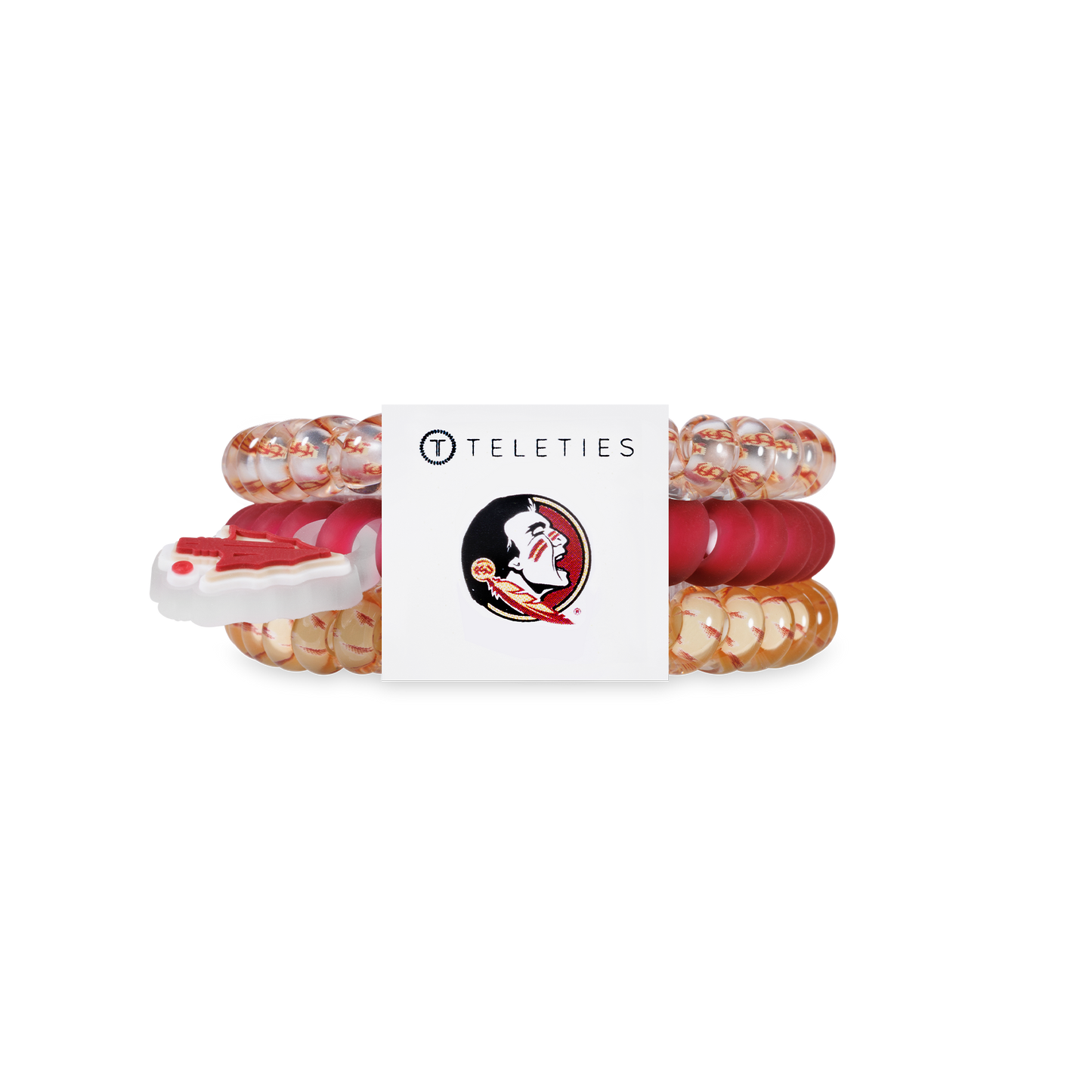 TELETIES - Spiral Hair Coils | Small | Go Noles! Hair Ties
