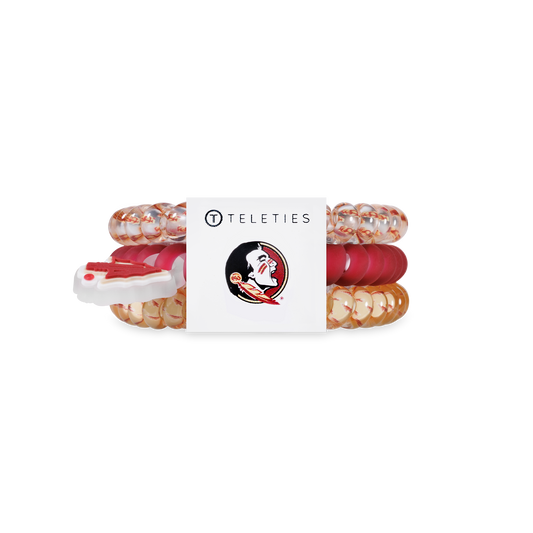 TELETIES - Spiral Hair Coils | Small | Go Noles! Hair Ties