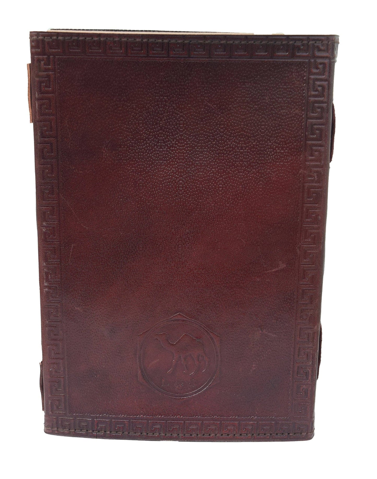 Immart Global LLC - Handmade Leather Journal With Avengers embossed Stone Diary: Brown / Unlined