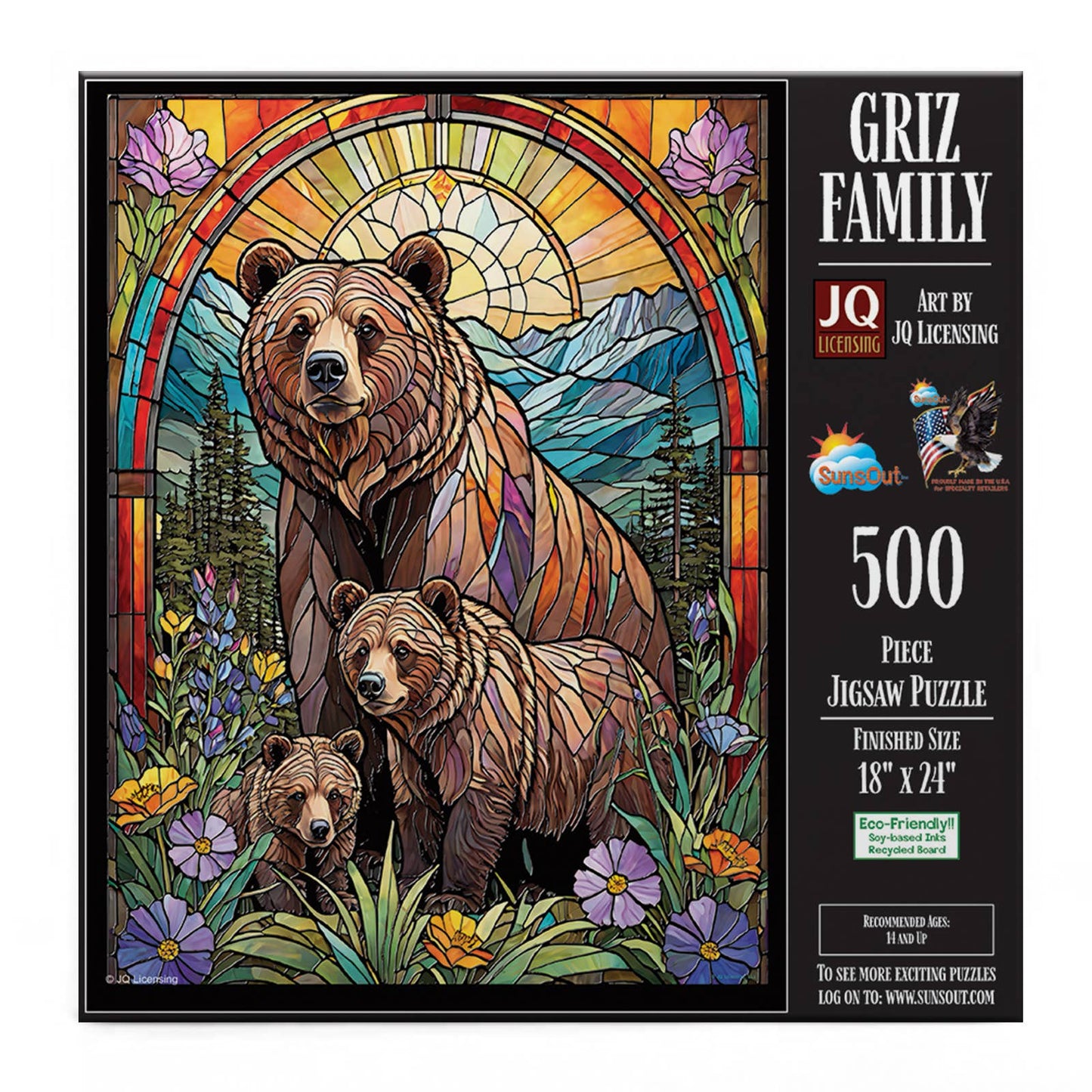 SunsOut - 0546 Griz Family 500 pc Puzzle