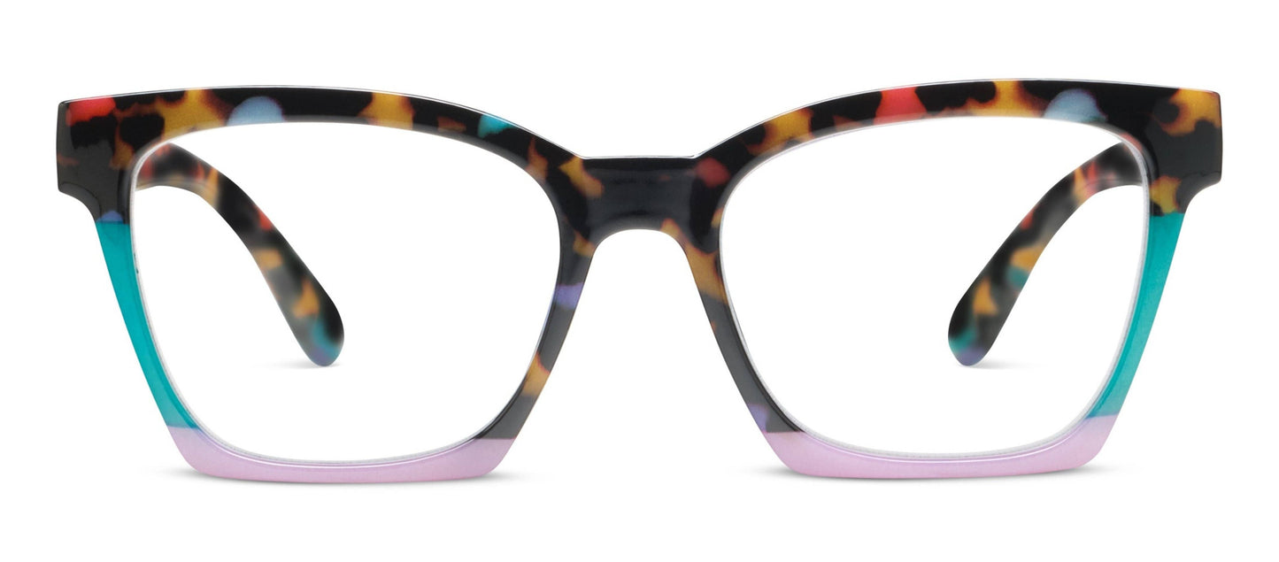 Peepers - Birdie (Blue Light): Peepfetti Tortoise Colorblock / Reading / 2.75