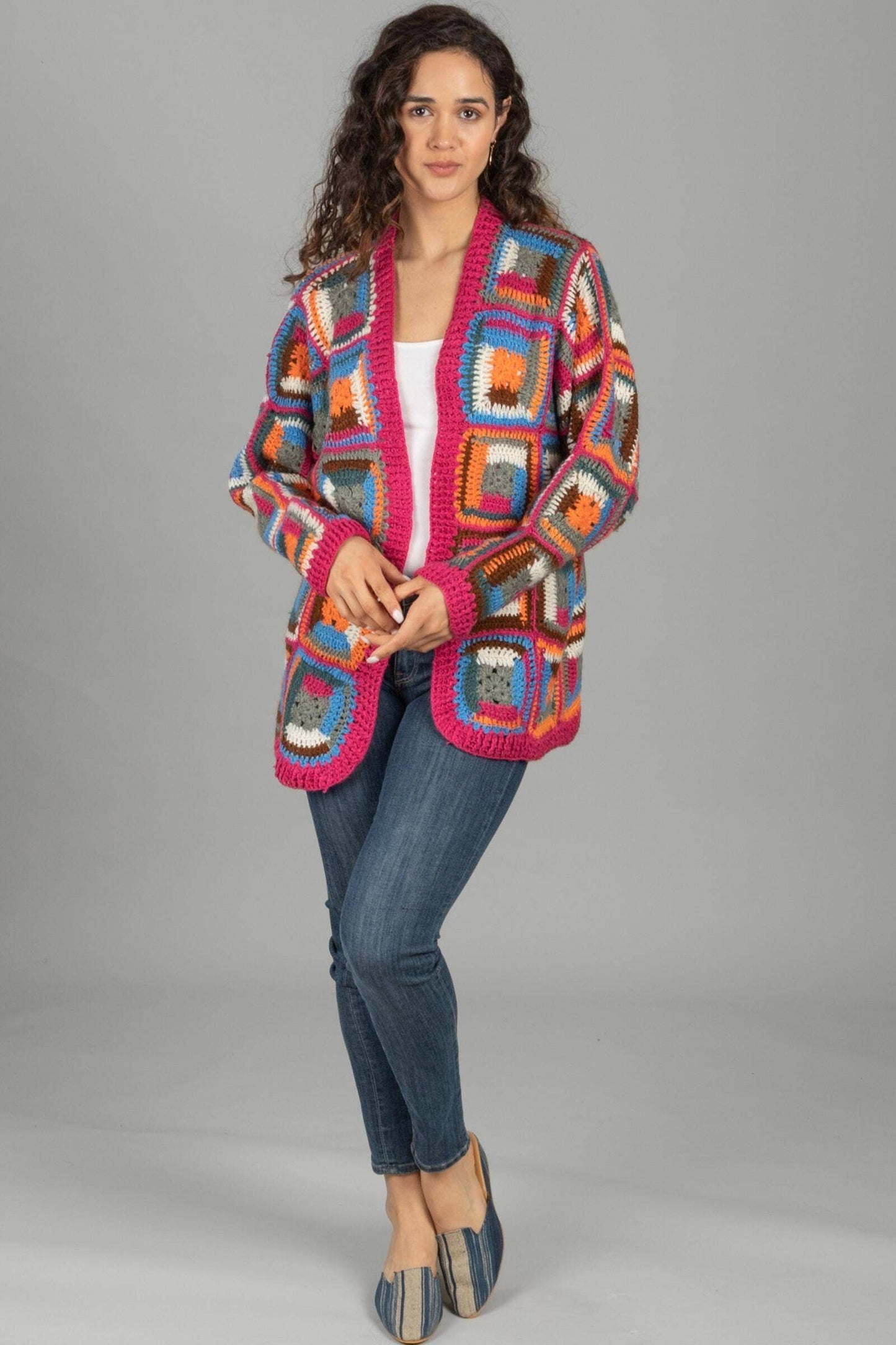 SAACHI - Marrakesh Crochet Short Jacket: Fuchsia