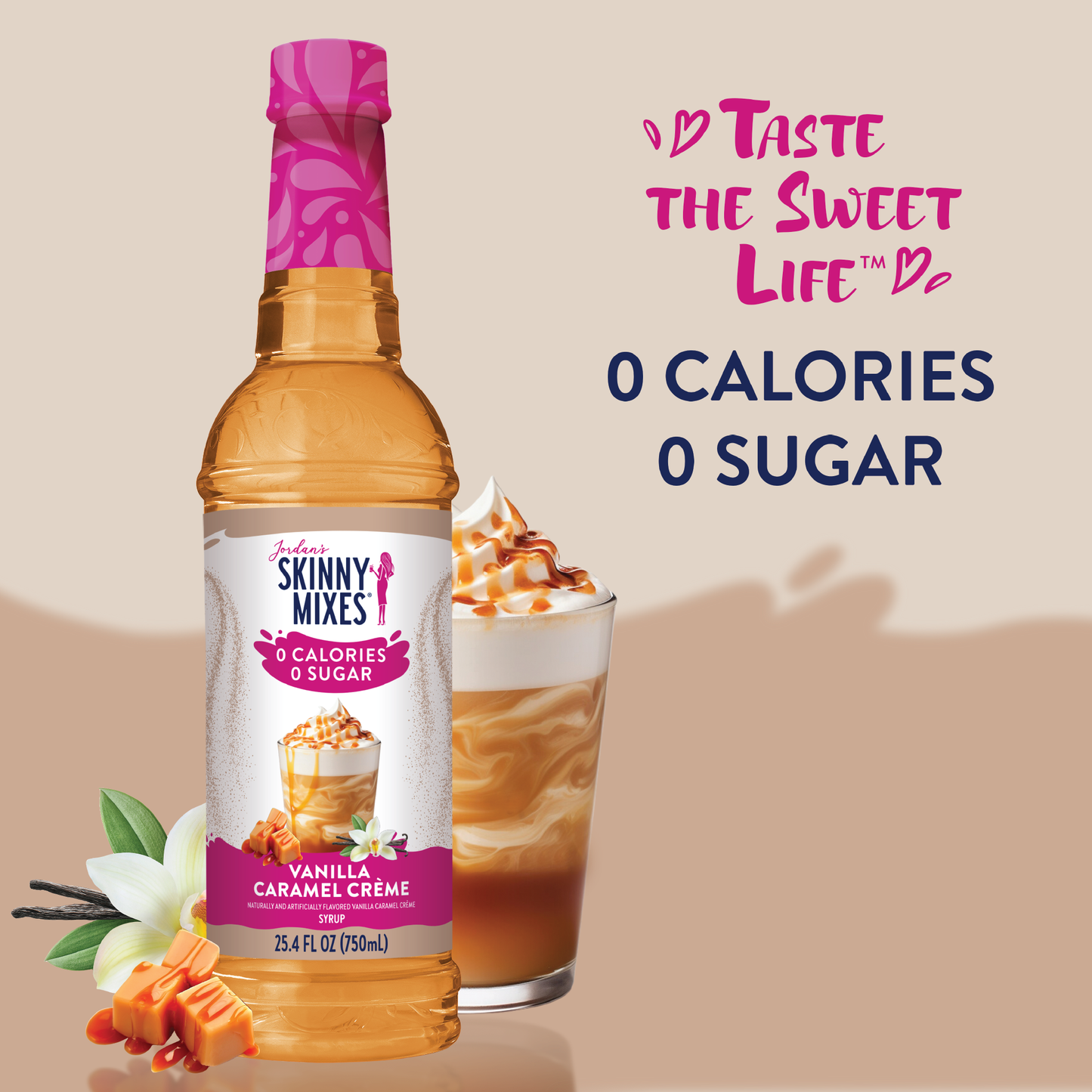 Jordan's Skinny Mixes - Sugar Free Vanilla Caramel Creme Syrup