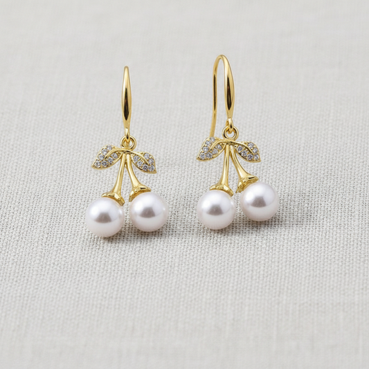 camilla dovey - Cherry Blossom Shell Pearl Hook Earrings