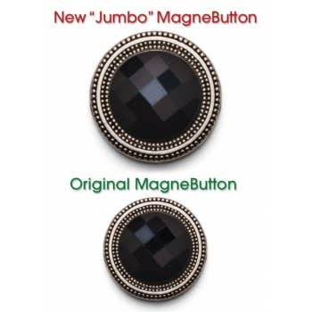 MagneButton - Jumbo Black Crystal