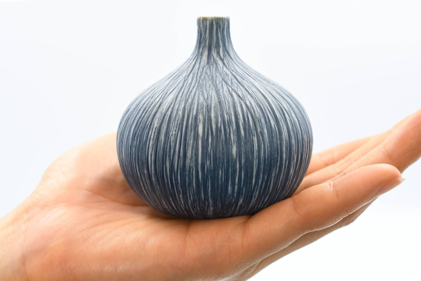 Art Floral Trading LLC - 192W20BLUE CONGO TINY S - WO 20 BLUE Porcelain bud vase