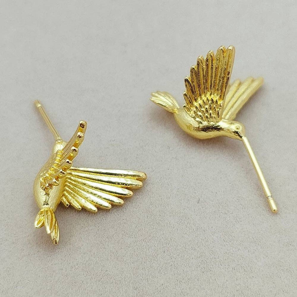 Cici’De Jewelry Amsterdam - Good Luck Birds Ear Studs: Silver