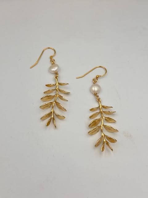 Volare - 5BR81PG botanically whimsy gold plated earrings
