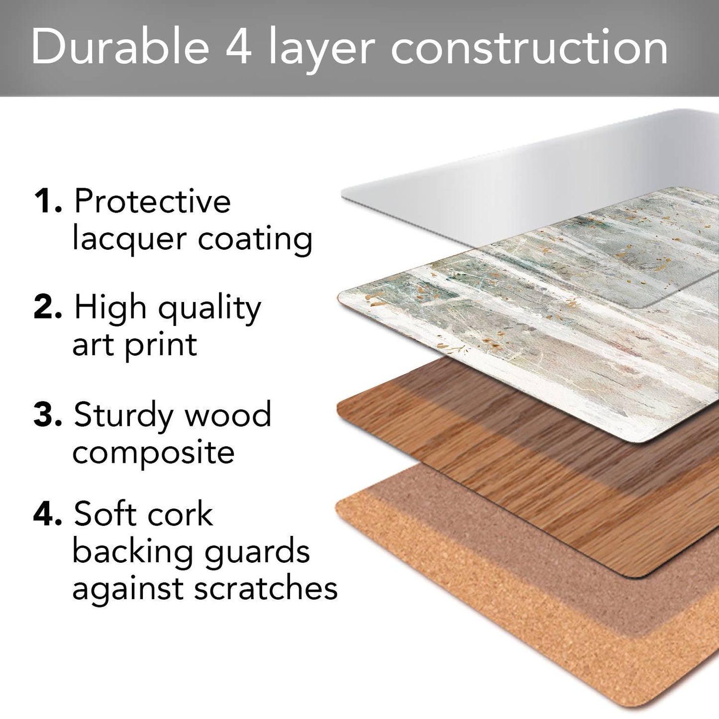 CounterArt/Highland Home/Thirstystone/CoasterStone - Cala Home Woodland Walk Decorative Hardboard Placemats