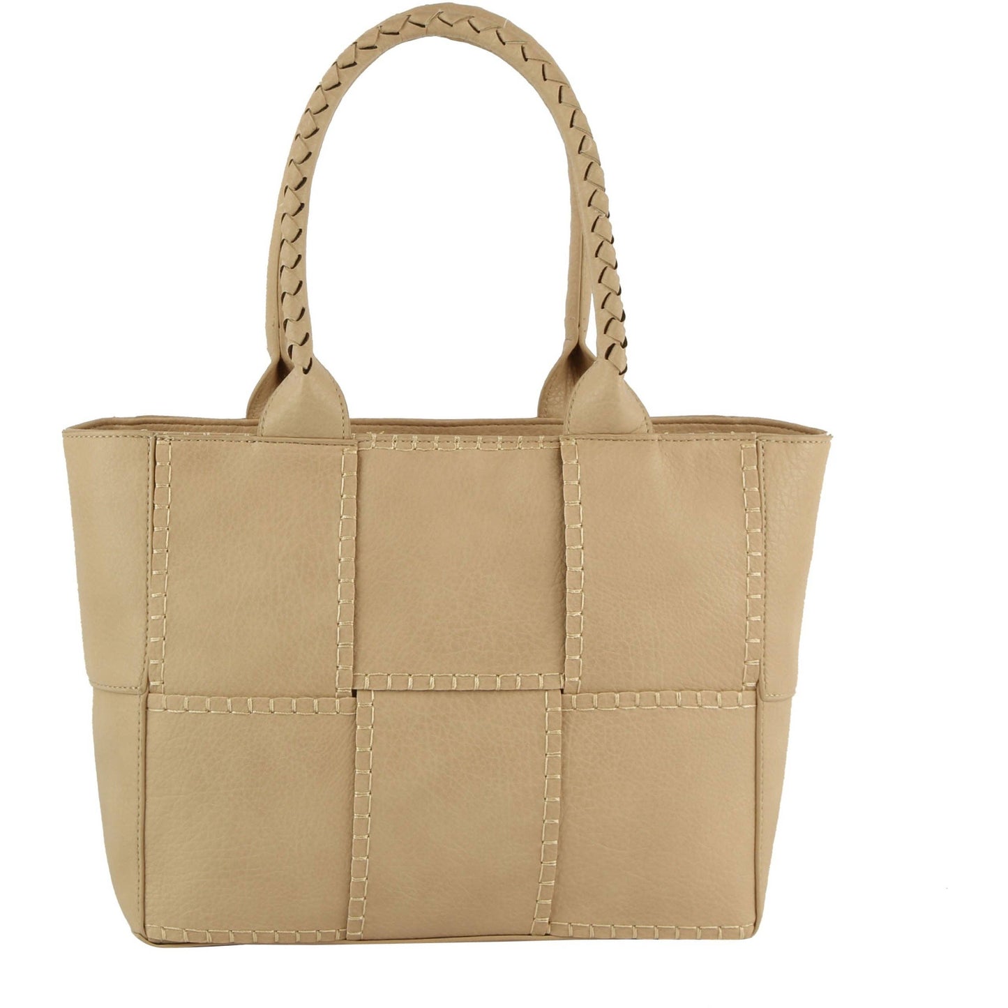 Handbag Factory Corp - Womens Tote Shoulder Handbag: Tan