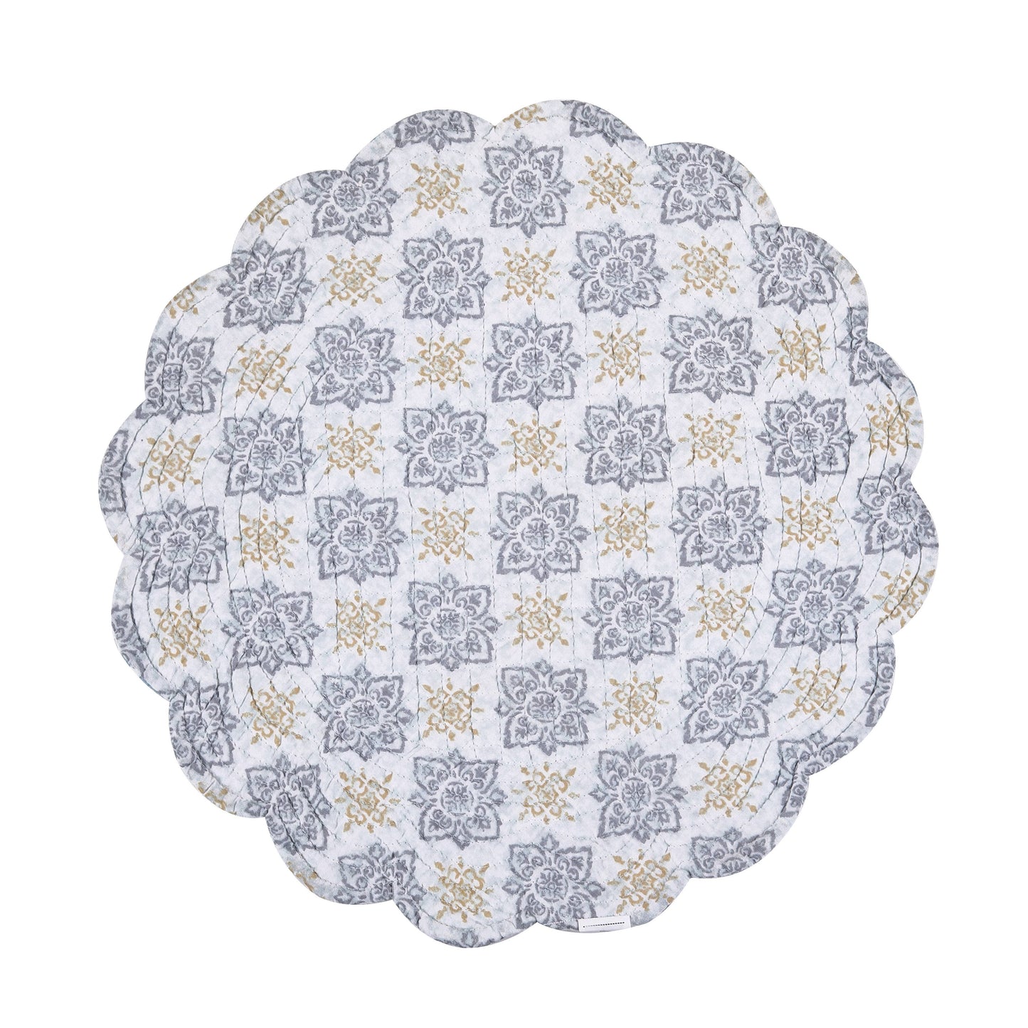 C&F Home - Coastal Harlen Blue Mosaic Round Placemat