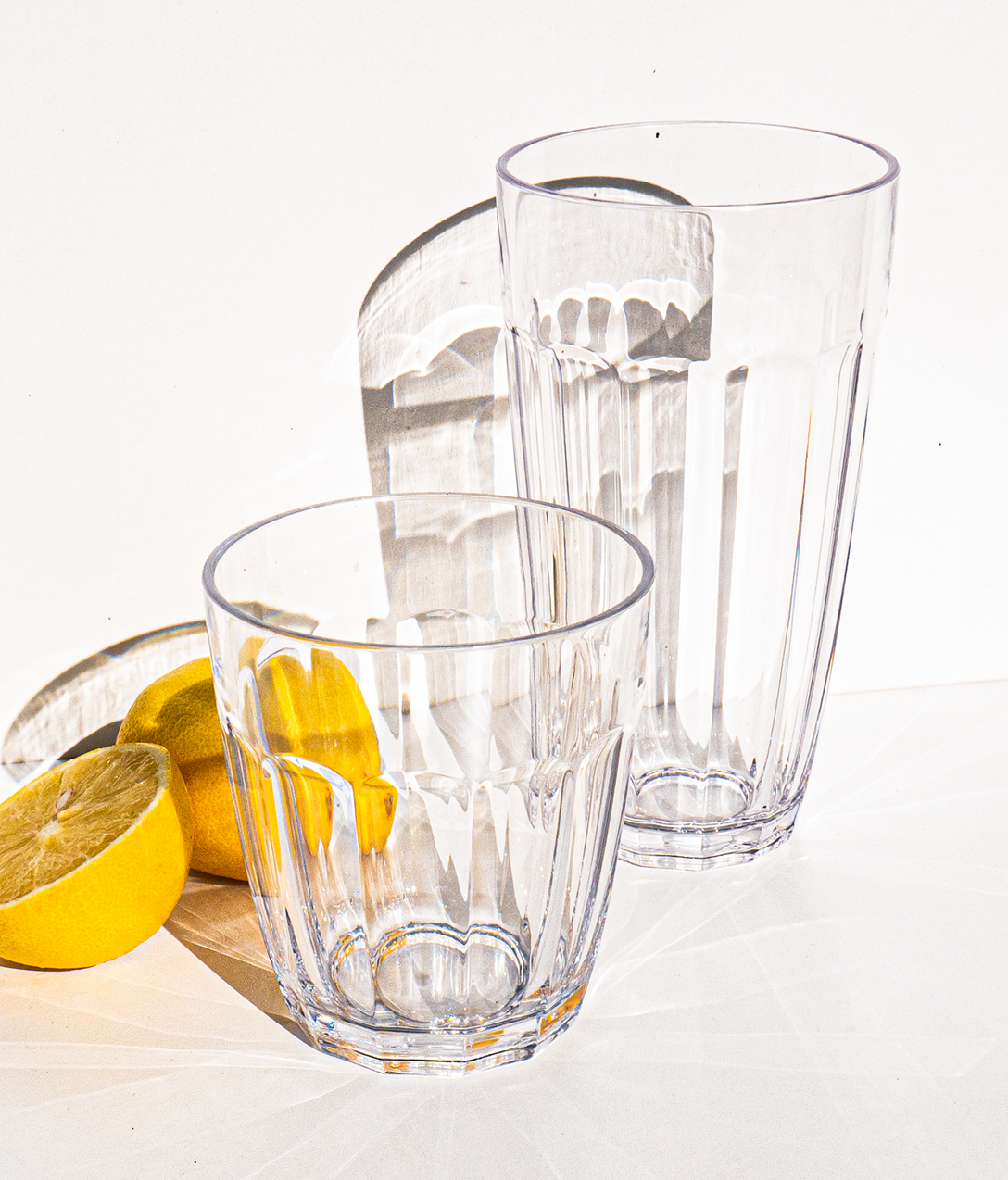 TarHong - Cabana Drinkware Set of 8, 4 EA Jumbo / DOF, 16 Oz / 24 Oz