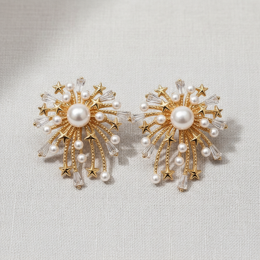 camilla dovey - Vintage Pearl Firework Earrings