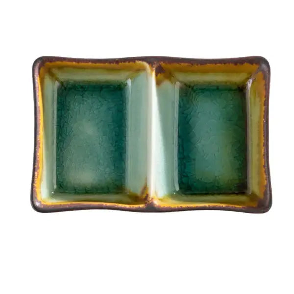 Urban Tokyo - Midori Kanyu 4oz 5.25"L Divided Rectangle Sauce DiSH