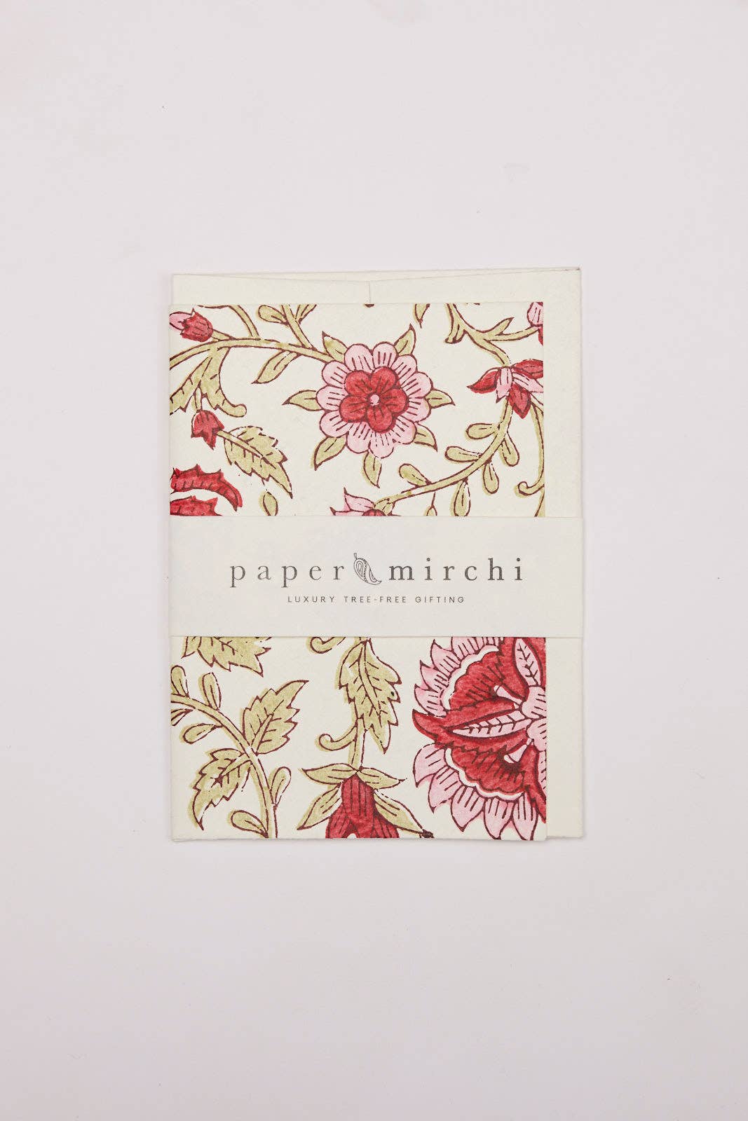 Paper Mirchi - Hand Block Printed Greeting Card - Flora Festive Mix