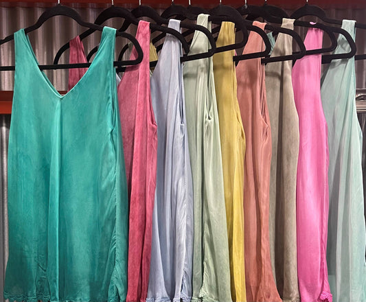 Dance in Paris - Top-Italian Silk, Bias Cut, Beautiful Lace Trim: 64274-CW / O/S / Bubble Gum Pink