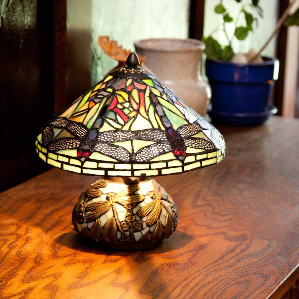 River of Goods - 10.5"H Joyce Green Dragonfly Accent Lamp