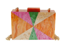 Load image into Gallery viewer, Handbag Factory Corp - Multi Color Acrylic Evening Cocktail Clutch Purse: MT3 / ONE SIZE