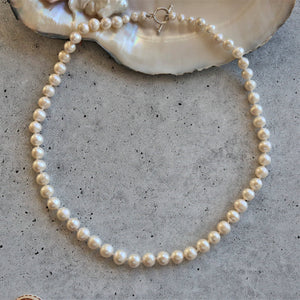 IST Jewelry - 18" Cultured Freshwater Pearl Strand Necklace-8-9MM