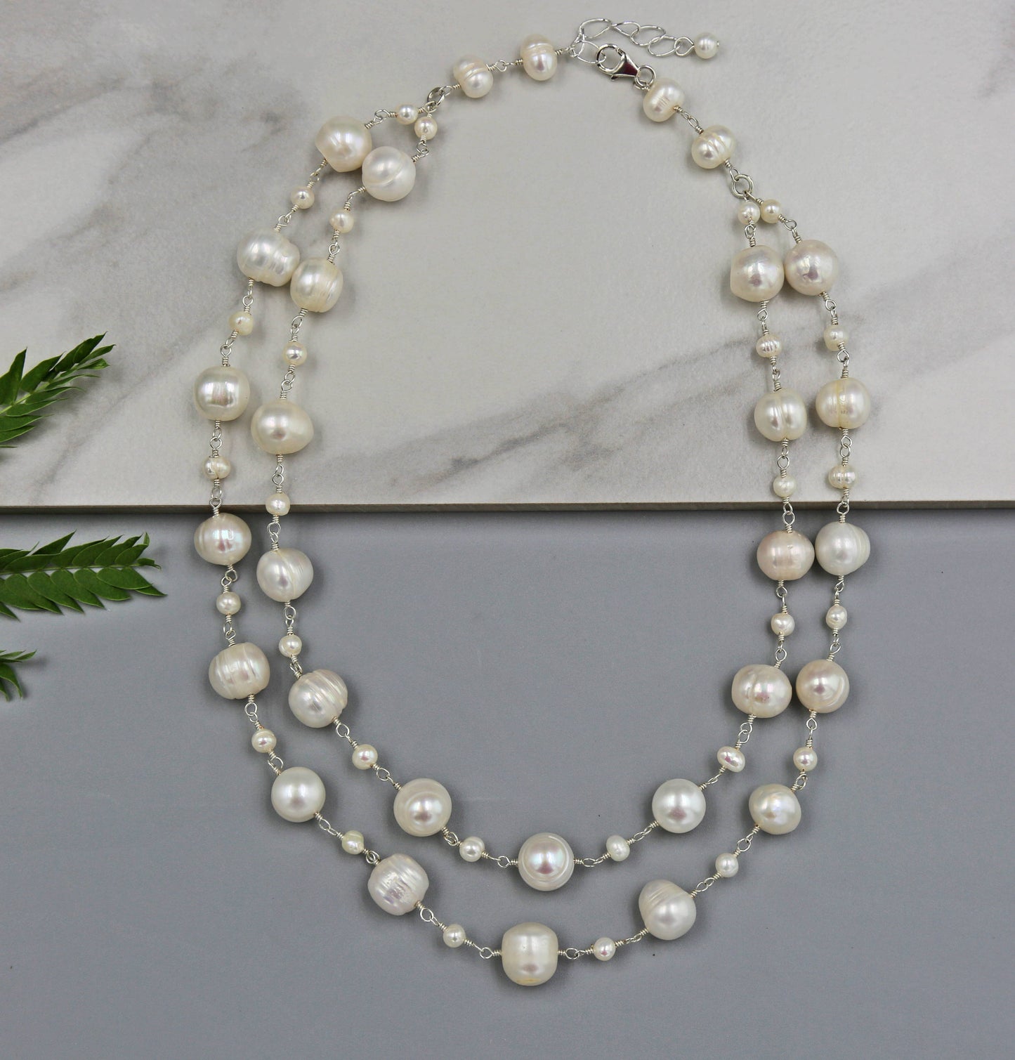 IST Jewelry - Double Strand Pearl Necklace