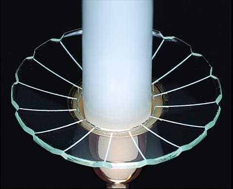 Biedermann & Sons - M124 Fancy Segmented Glass Bobeche - Box of 12