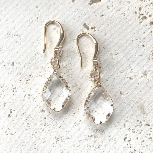 VB&CO Designs Handmade Jewelry - Gold crystal earrings boutique salon gift shop jewelry
