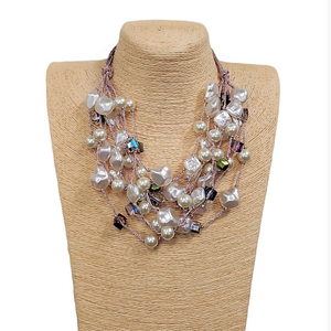Gardenia Jewelry Ltd. - Aurora Borealis Rainbow Crystal Multi Strand Necklace