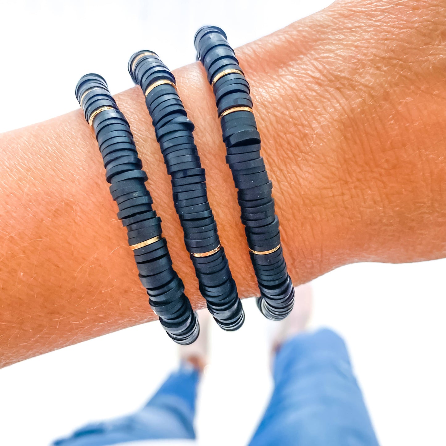 Savvy Bling - Black Heishi Bracelet