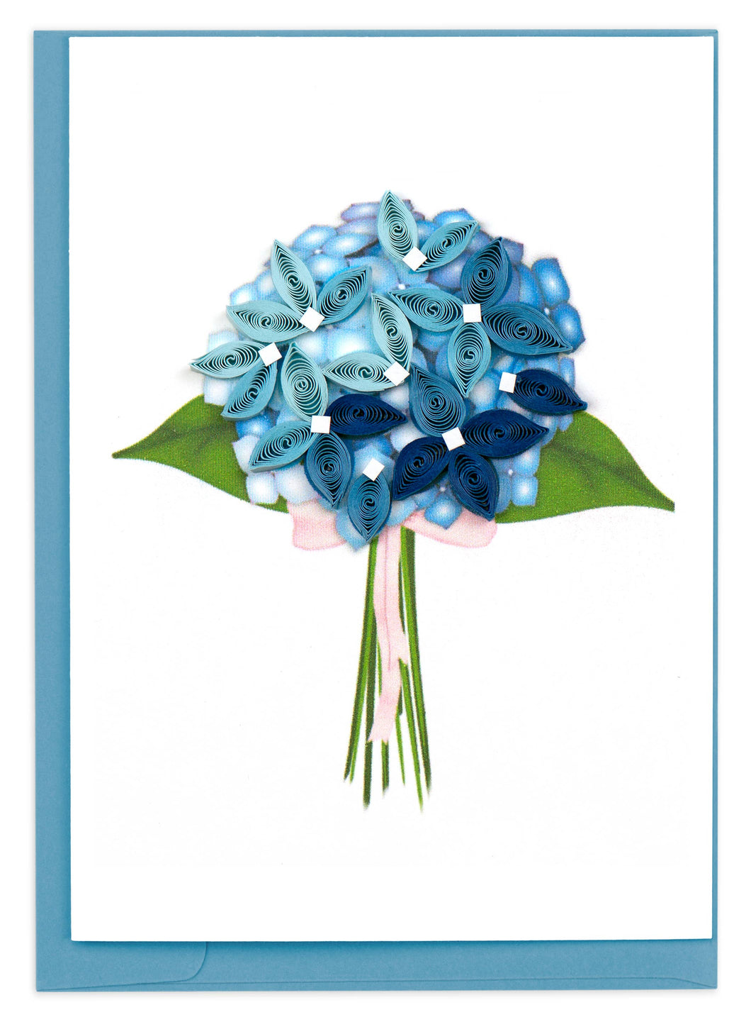 Quilling Card - Blue Hydrangea Gift Enclosure