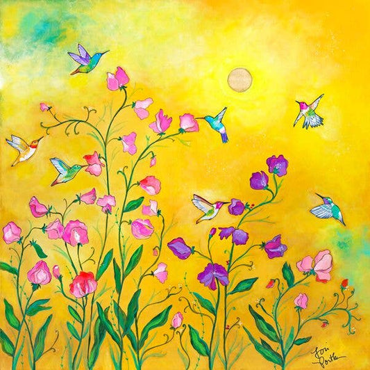 Lori Portka - Happiness Through Art - Golden Solstice Wood Print