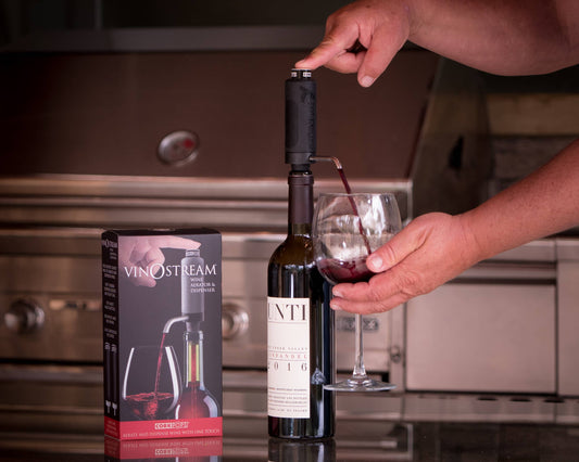 Cork Pops Inc - VinOstream  On Bottle Aerator and Non Drip Dispenser