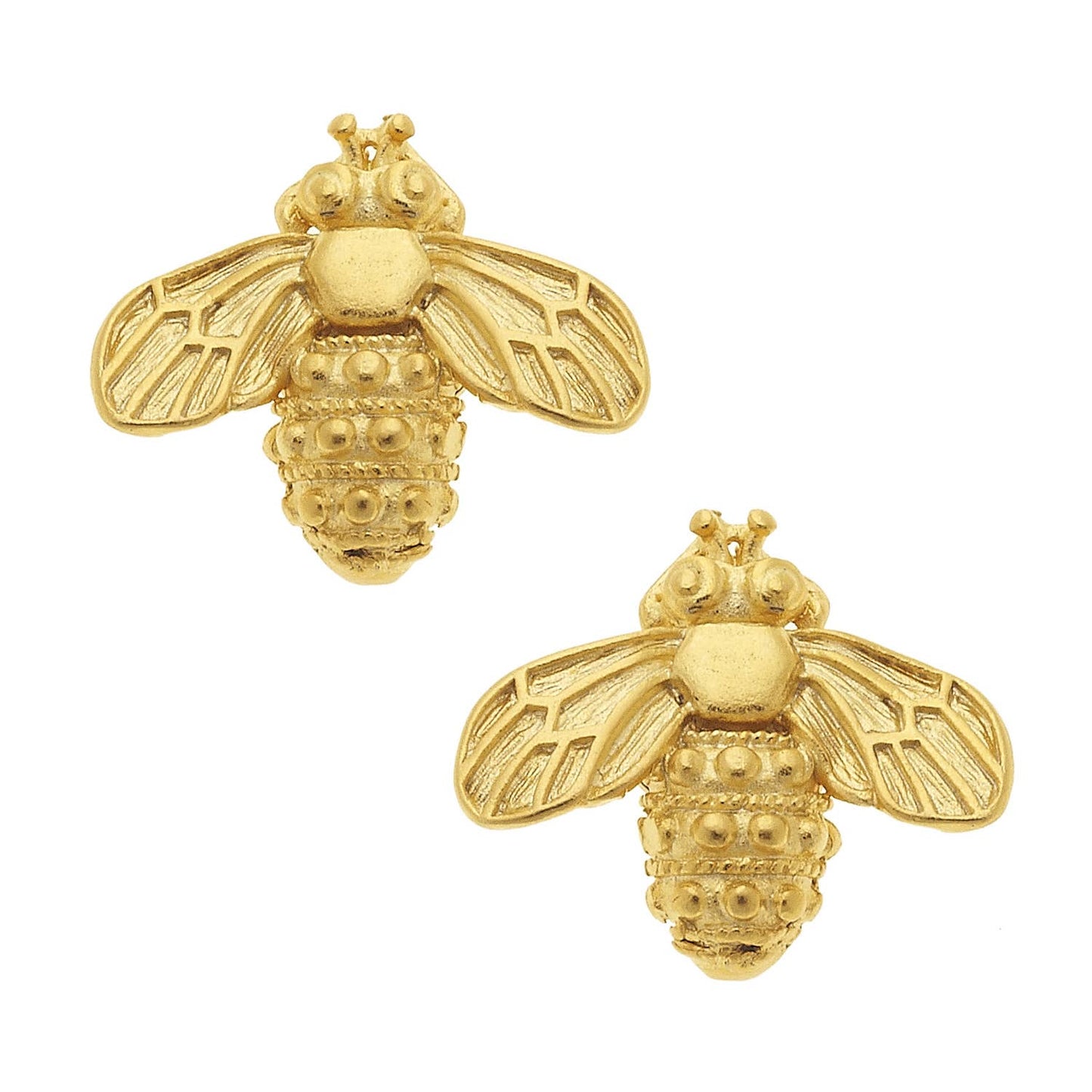 Susan Shaw - Gold Bee Stud Earrings