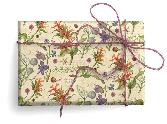 San Lorenzo Design - Florentine Wrapping Paper, Large Sheets 27.5 x 39 in.: Botanical Flowers