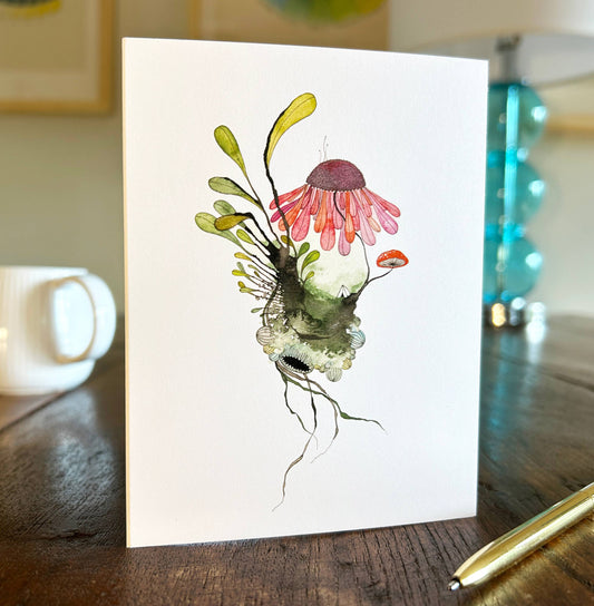 Melissa Moss Art - garden party - Greeting Card