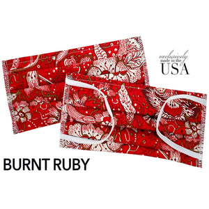 Snazzy and Co - Washable Face Mask, Ships Today - Burnt Ruby