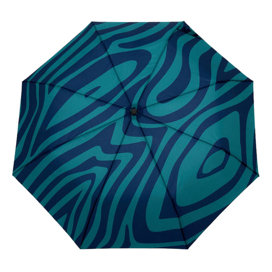 Original Duckhead US - Blue Swirl Compact Eco-Friendly Wind Resistant Umbrella