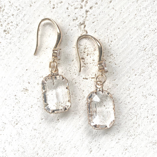 VB&CO Designs Handmade Jewelry - Gold crystal earrings boutique salon gift shop jewelry