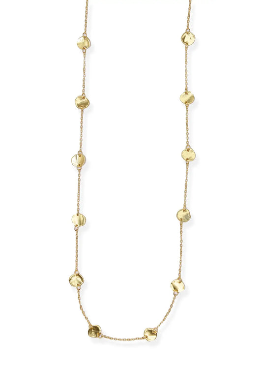 KARINE SULTAN - Medallion disc station necklace: Gold