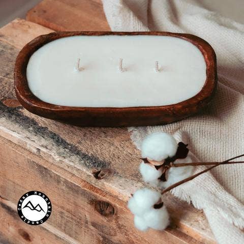 Cedar Mountain Candle - Fall Candle Scents - 3 Wick Dough Bowl Candle 13 oz