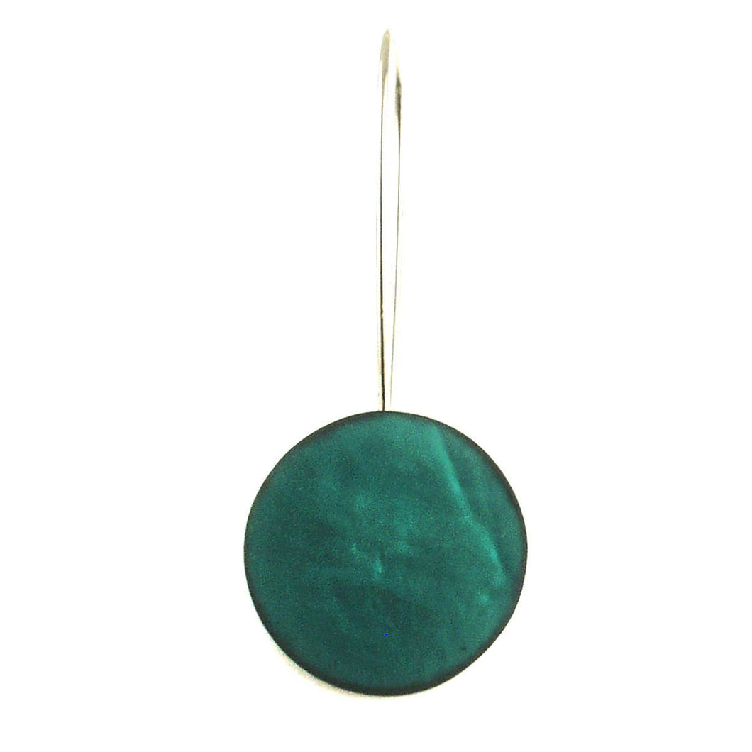 Origin Jewelry - Resin Disc Earrings Mermaid Green 4964-30