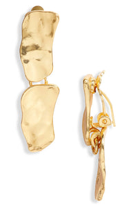 KARINE SULTAN - Cobblestone clip on earring: Gold