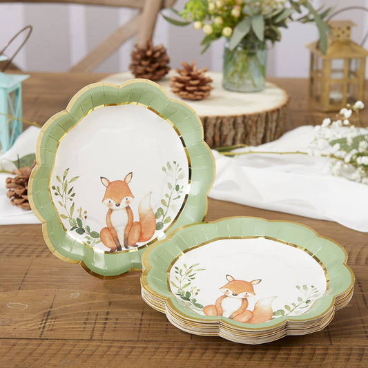 Kate Aspen - Woodland Baby 7 in. Premium Paper Plates (Set of 16)